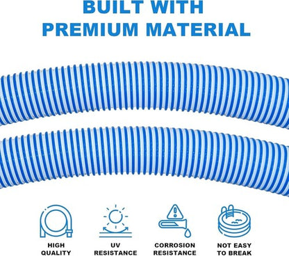 6 Pack Pool Cleaner Hose for Zodiac X7 T3 T5 MX6 MX8, 39" Twist Lock Hoses
