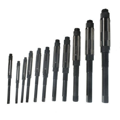Adjustable 11Pcs Hand Reamers A-K, H4-H14, 15/32 to 1-1/2, HSS 6 Blades