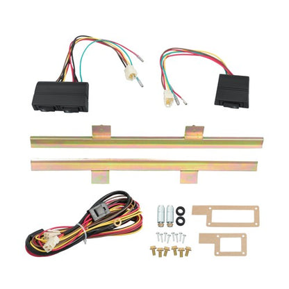 Set 2 Door Street Hot Rat Rod Flat Glass Power Window w/ Switches Wiring NEW