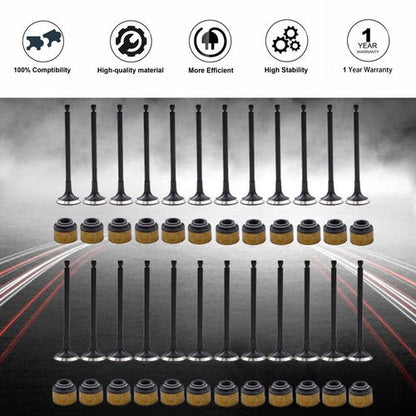Intake Exhaust Valves For Kia Optima 2.5L 2.7L 2221137201 2221237200 Set of 24