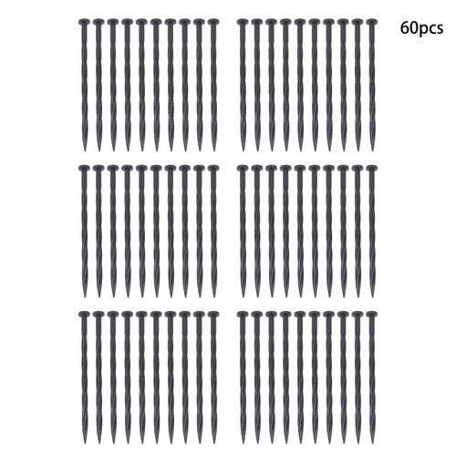 Edging Nails Garden Anchoring Spikes 8 Inch 60 Pcs Plastic Spiral Landscape
