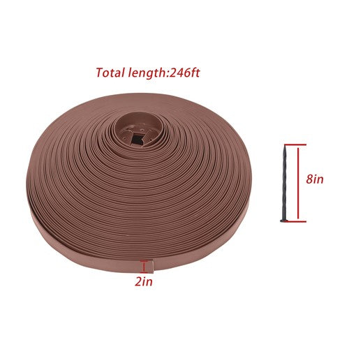 2 inches high 246 feet  Garden edge lawn grass stone isolation strip