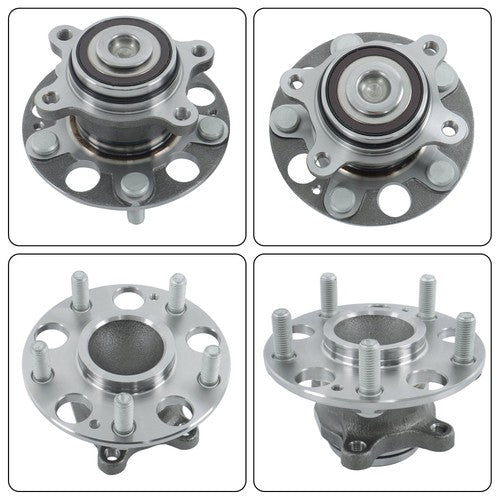 2x Rear Wheel Bearing & Hubs For Honda Civic Wheel Bearing Hub w/ ABS 1.8L LX DX