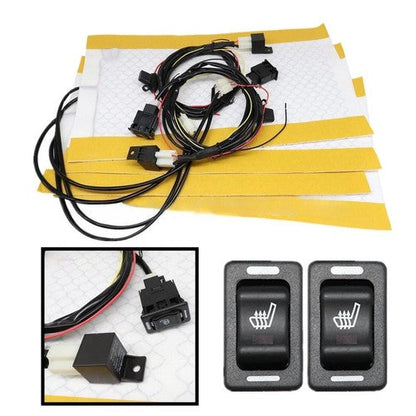 New Carbon Fiber Heated Seat Heater Pad Kit Car Switch 12V Universal Trucks
