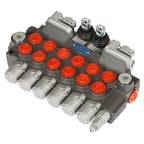 Hydraulic Backhoe Directional Control Valve w/ 4 Joysticks 6 Spool 11 GPM