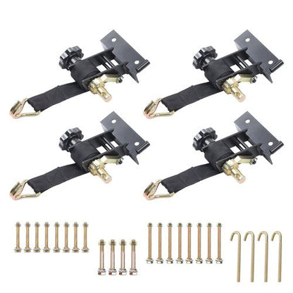 Ladder Rack Ratchet Tie Downs*4 Steel Black 500lbs 1.5in*7.5ft 1.4in Square Tube