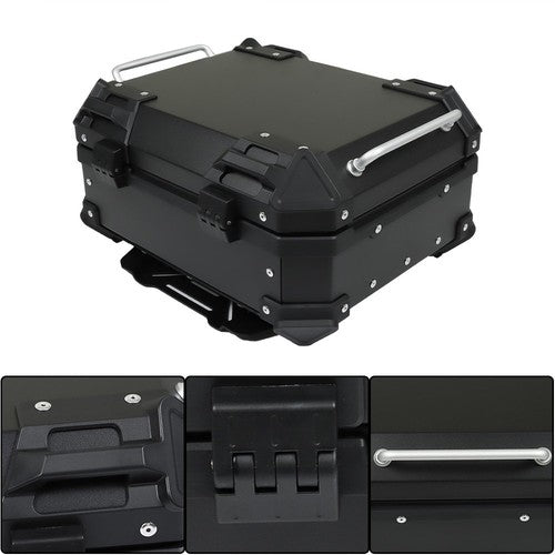 22L Black Motorcycle Luggage Waterproof Tail Box Scooter Trunk Storage Top Case