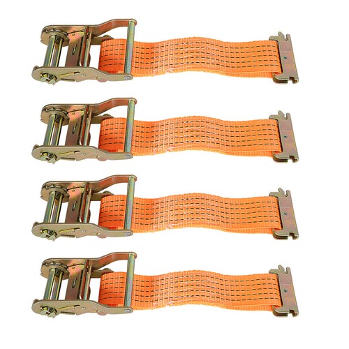 2"x 20' E-Track Ratchet Tie Strap Truck 4400 lb Enclosed Cargo Van Straps 4 Set