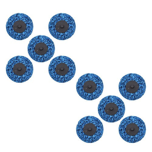 10 Pack 3" Blue Quick Change Easy Strip & Clean Discs For Paint Rust New