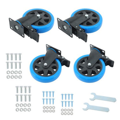 6 Inch Swivel Caster Wheels, Casters Set of 4 Heavy Duty with Brakes