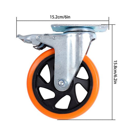 5 inch Swivel Caster Wheels with Dual Locking, Heavy Duty Castors Set of 4
