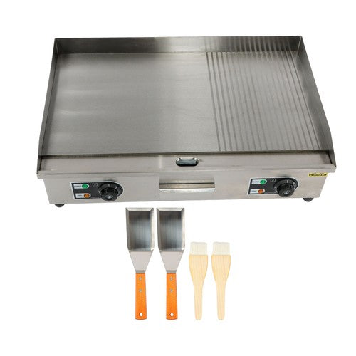 30 Inch Commercial Electric Griddle 3000W Countertop Teppanyaki Grill 122℉-572℉