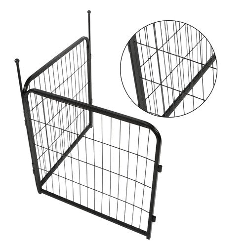 12 Panels 24x24 inch Dog Playpen Crate Fence Pet PlayPen Exercise Cage