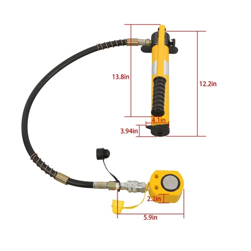 Manual Hydraulic 20T Low Profile Hydraulic Jack Porta Power Kit + CP-180
