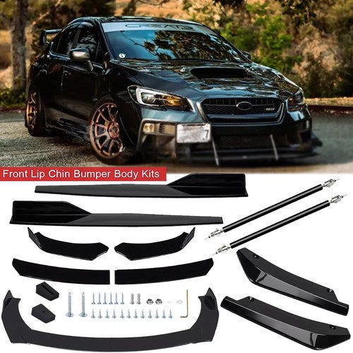 Front & Rear Bumper Lip Splitter Spoiler + Side Skirt Body Kits For Subaru WRX