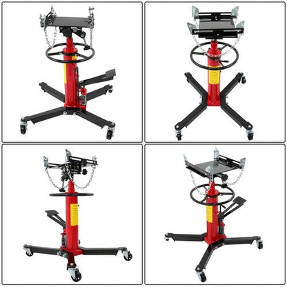 Hydraulic Transmission Jack 2-Stage 1322-1660LBS Capacity 360° Swivel Wheel