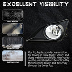 For 2009-2010 Toyota Corolla Pair Clear Bumper Driving Fog Lights Lamps w/Switch