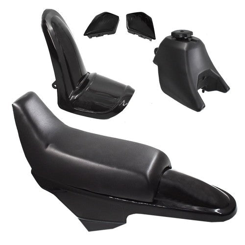 Plastic Fender Body Seat Gas Tank Kit for Yamaha PW50 PY50 Black
