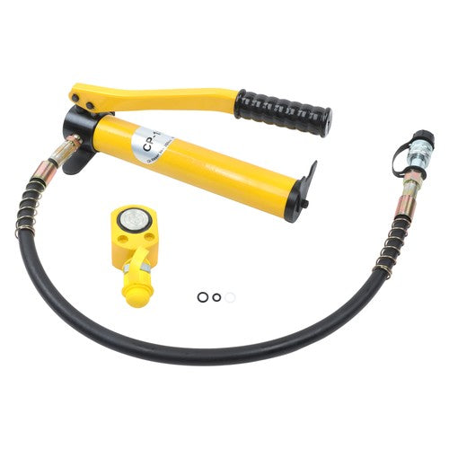 5 Ton Hydraulic Jack Power Ram Kit and CP-180 Manual Hydraulic Hand Pump