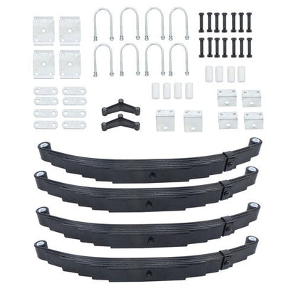 Tandem Trailer Axle Suspension Kit For 7000lbs 6 Leaf Springs/U-bolt/Hanger Kit