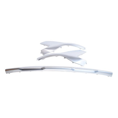 Front Bumper Skid Plate Molding Deflector Silver For Hyundai Santa Fe 2021-2023