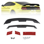 For Ford Mustang GT500 2015-23 Plastic Rear Spoiler W/ Smoke Gurney Flap Wicker