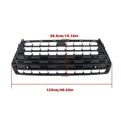 Mesh Front Grille Gloss Black For Grand Highlander 2024 2025 Without Camera Hole