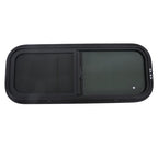 Black 36 “ Width × 15 ” Height RV Window Horizontal Sliding Window w/ Trim Ring