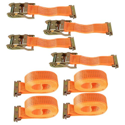 2"x 20' E-Track Ratchet Tie Strap Truck 4400 lb Enclosed Cargo Van Straps 4 Set