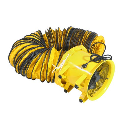 12 in 2300cfm Heavy Duty industrial blower with 25-Foot flexible PVC Hoses