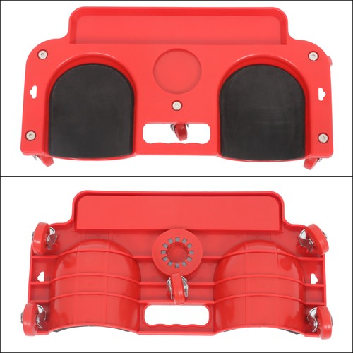 Universal Rolling Knee Creeper/Pads with Tool Tray Holder + 5 Swivel Castors Red