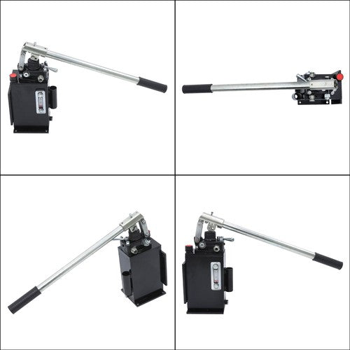 Hydraulic piston hand pump with valve for double acting cylinder 2.7 CID 3 Quart