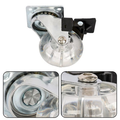 2 Inch Caster Wheels Set of 4 Heavy Duty Locking Casters with brake white