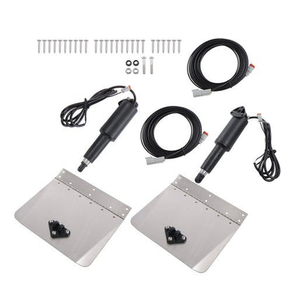 15001-101 9"x12" Standard Boat Trim Tab Kit 12V No Switch For 16-25 Foot Vessels
