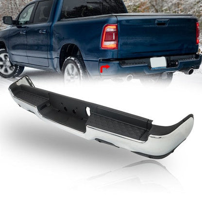 For RAM 1500 2019-2023 Complete Chrome Rear Bumper Assembly Dual Exhaust New