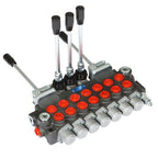 Hydraulic Backhoe Directional Control Valve w/ 2 Joysticks, 6 Spool, 11 GPM