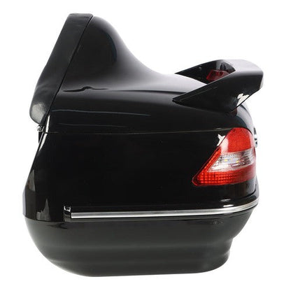 28L Universal Motorcycle Trunk Scooter Tail Box Helmet Luggage Case w/Tail Light