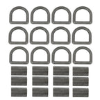 Heavy Duty 3/8" Weld-On D Rings 5000 lbs MBS 12 Pack for Trailers & ATVs