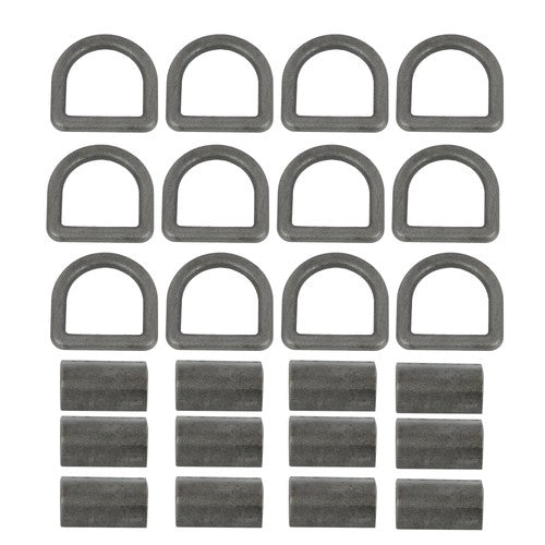 Heavy Duty 3/8" Weld-On D Rings 5000 lbs MBS 12 Pack for Trailers & ATVs