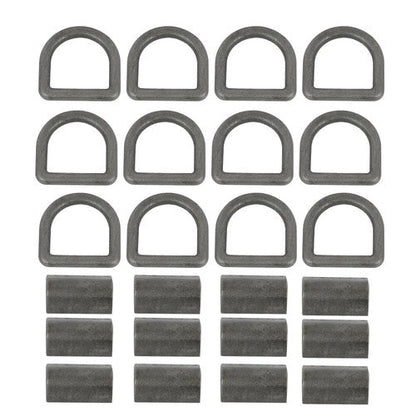 Heavy Duty 3/8" Weld-On D Rings 5000 lbs MBS 12 Pack for Trailers & ATVs