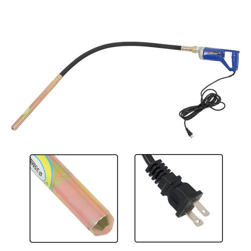 US Hand Held Concrete Vibrator Electric Vibrator With 6.6 Ft Long Shaft Concrete