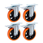 5 inch Swivel Caster Wheels with Dual Locking, Heavy Duty Castors Set of 4