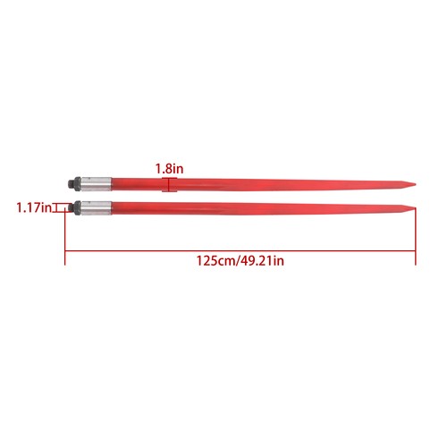 Hay Bale Spear 49" 4500 lbs Capacity Spike Fork for Tractors Loaders 2Pcs