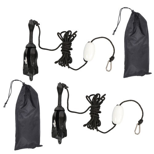 2-Pack Black Folding 7.05LB Fits For Grapnel Boat Kayak Marine Anchor Set