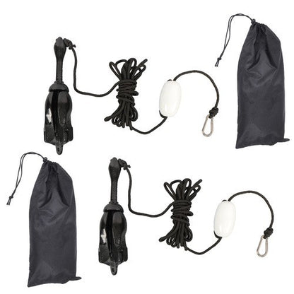 2-Pack Black Folding 7.05LB Fits For Grapnel Boat Kayak Marine Anchor Set