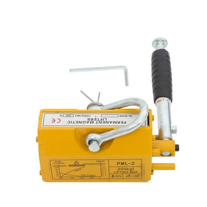 440lbs/200kg Permanent Magnetic Lifter 2.5 Safety Factor Lifting Magnet Yellow