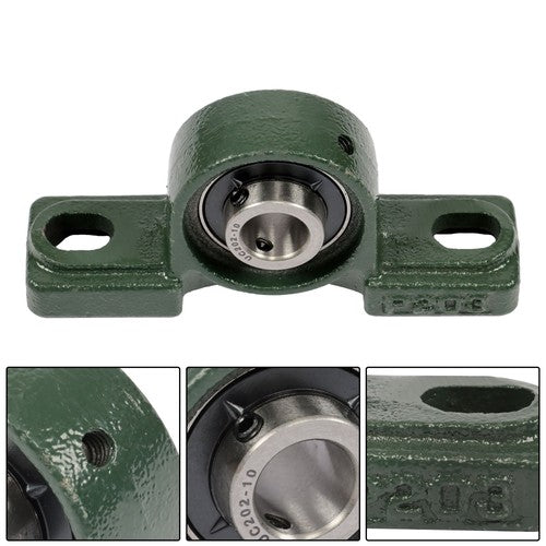 6PCS UCP202-10 Pillow Block Mounted Ball Bearing 5/8" Bore 2 Bolt Cast Iron Base