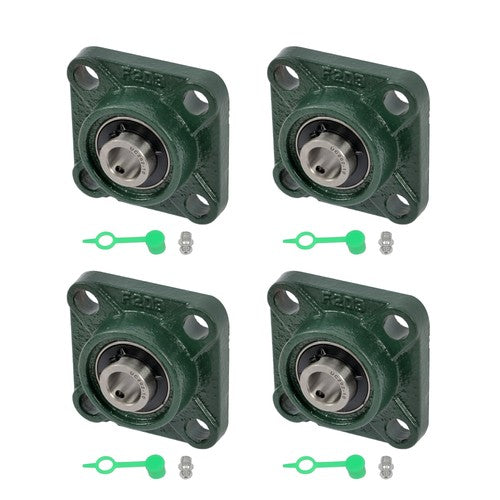 4pcs UCF202-10 Pillow Block Bearing 5/8" Bore 4-Bolt Self-Aligning Solid Base
