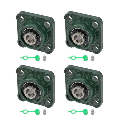 4pcs UCF202-10 Pillow Block Bearing 5/8" Bore 4-Bolt Self-Aligning Solid Base