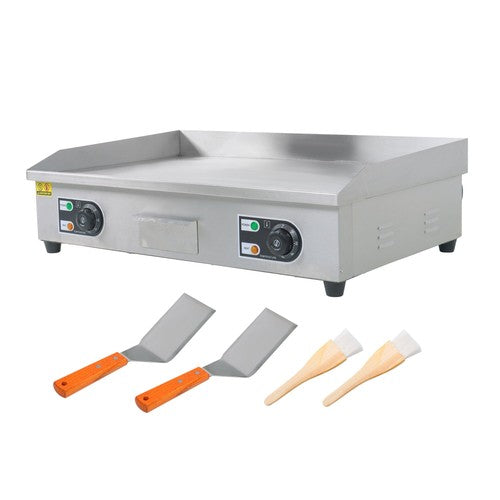 30 Inch Commercial Electric Griddle 3000W Countertop Flat Top Grill 122℉-572℉